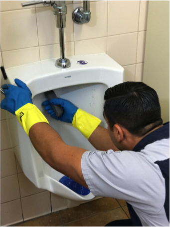 Hygenix specialist cleaning restroom